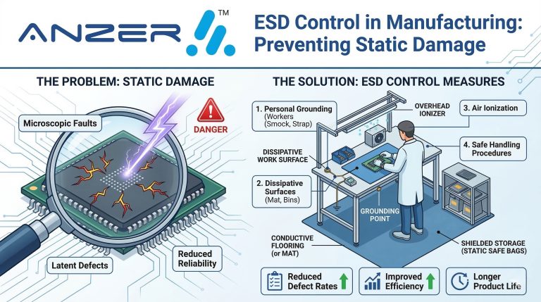 ESD Control in Manufacturing: Preventing Static Damage